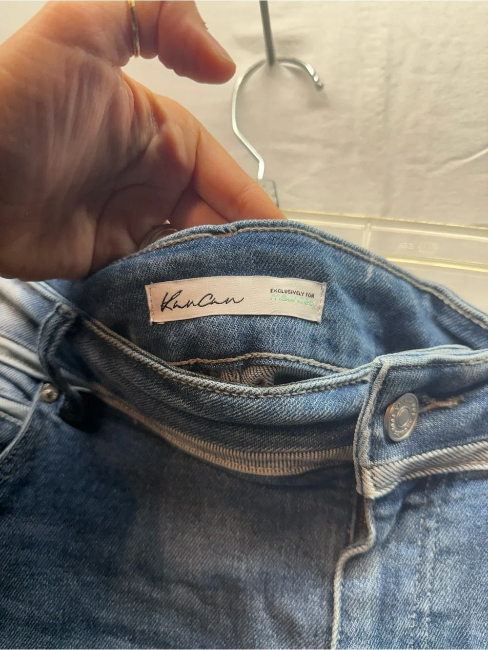 Kancan Jeans Size 20 Distressed Skinny Jeans Raw Frayed Hem Stretch